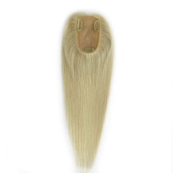 luxury hair topper platinum blonde hair