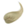 luxury hair topper platinum blonde hair 3x5 silk base