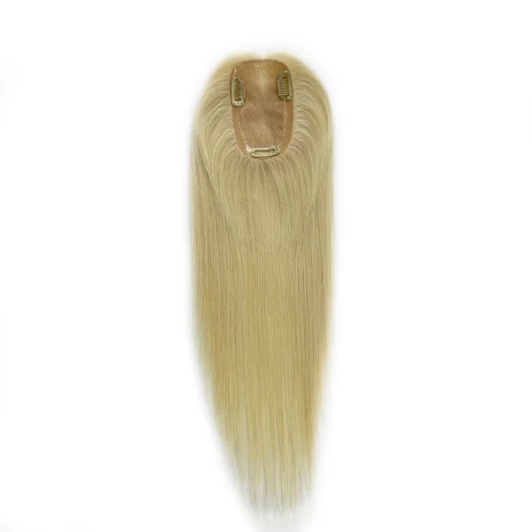 3x5 silk base luxury hair toppers color 613