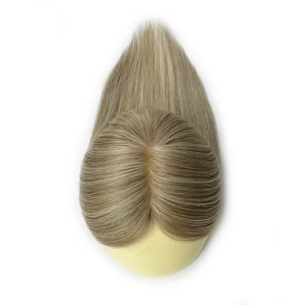 human hair topper with highlights color #fa