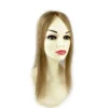 3x5 silk base luxury hair toppers brown hair with highlight